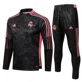 Real Madrid Komplet Sweatshirts Četvrt-Zip 2021-22 Crno Crvena